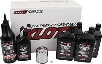 Klotz 4 Quart 20W/50 Synthetic Motor Oil Change Kit for 1986-2022 Evolution Sportster - Premium Kit