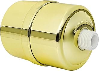 Crystal Quest Shower Filter without Shower Head - Gold - Advanced Multi Stage Filtration for Cleaner Water - Removes Chlorine, Heavy Metals - Promotes Healthier Skin, Softer Hair - Long-Lasting