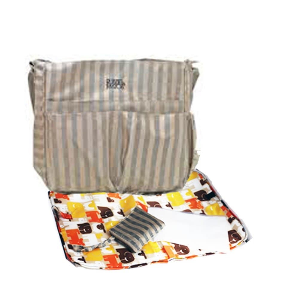 Russel Matos Diaper Bag with Adjustable Shoulder Strap and Insulated Bottle Pocket