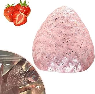 ORCHID M®Strawberry Squishy Toy,Stress Ball,Kawaii Squishies PVC Toys,Stress Relieving Fur Ball OPP Packaging Gifts|Squishy Fidget Toys for Anxiety&Relaxation|Perfect Desk Accessory for Adults (Pink)