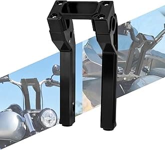 Motorcycle Handlebar Risers Handle Bar Riser Fit For Harley Softail Sport Glide Street Bob Lowrider ST FXST 2018-2023 with 1.0" Clamping Area (Black 10 inch tall)