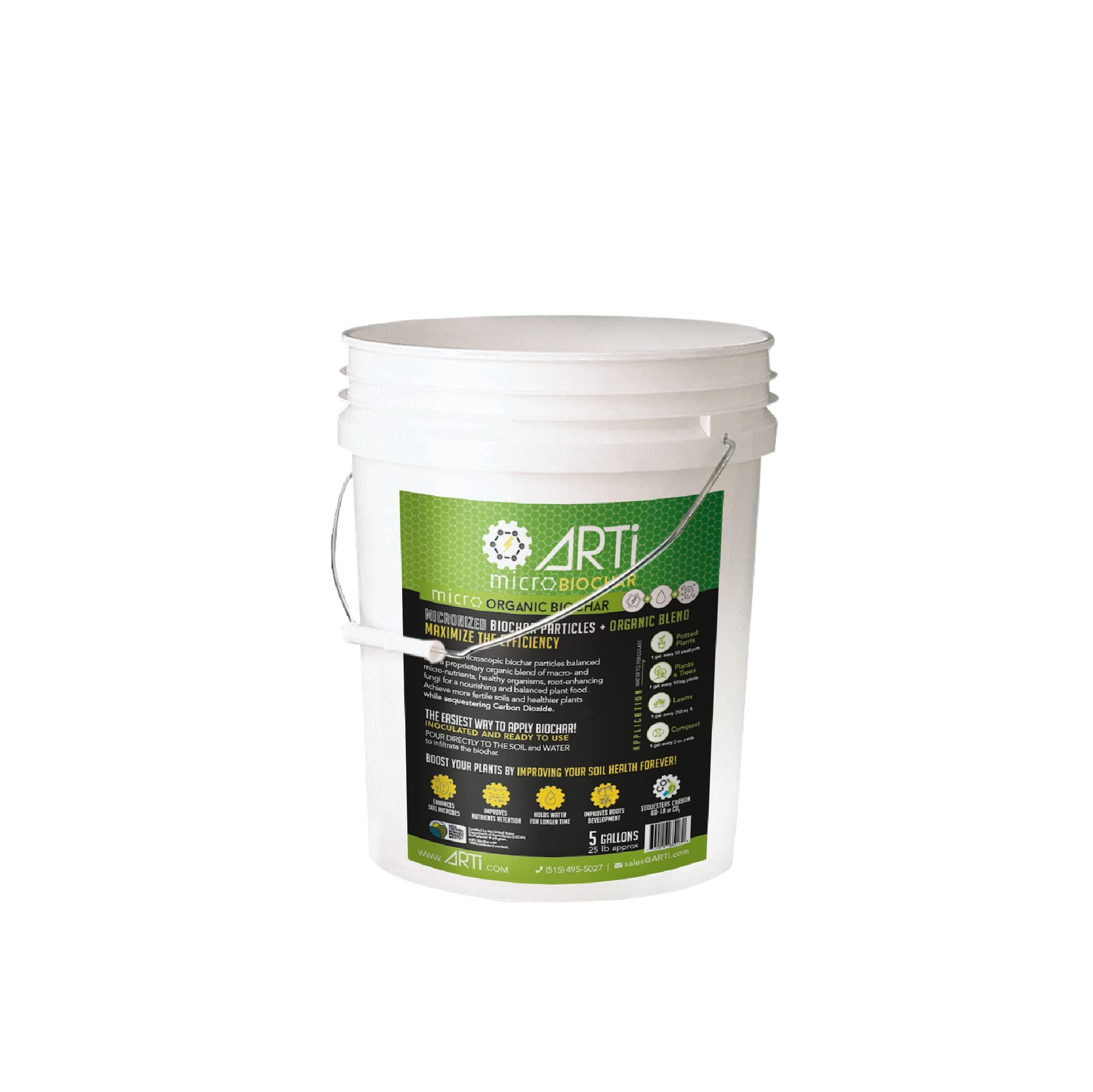 Micronized Biochar (MicroOrganic) - 5 Gallon Pail