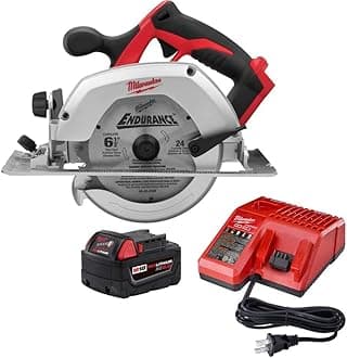 Milwaukee M18 18-Volt Lithium-Ion Cordless 6-1/2 in. Circular Saw W/ M18 Starter Kit (1) 5.0Ah Battery & Charger