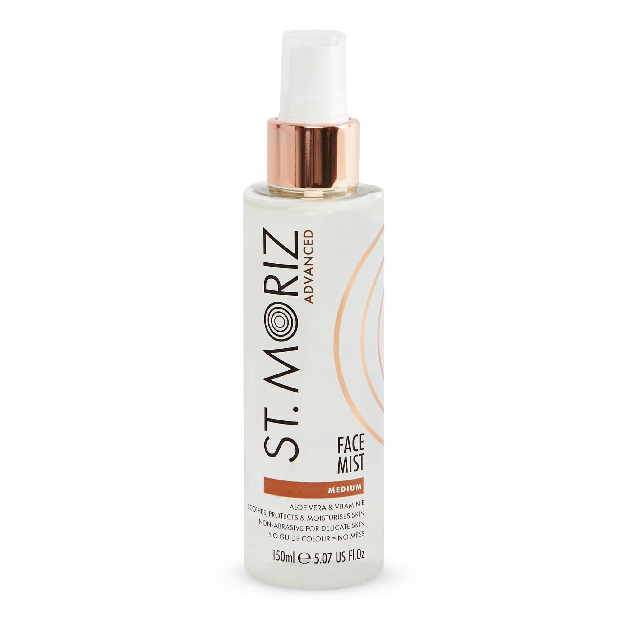 St. Moriz Advanced Self Tanner Face Mist, Sunless Tanning Spray (Medium, 5.07 Fl Oz) - Quick Tan Clear Bronzing Spray with Aloe Vera & Vitamin E – Gradual Self Tan for Face - Fake Tan Spray