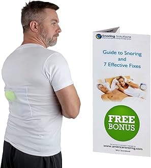 Stop Snoring T-Shirt - Most Comfortable Snoring Aid. Health Expert Recommended for Back Snorers! Eliminates Snoring by Adjusting Your Sleeping Position. Included: Guide to Snoring Ebook (XX-Large)