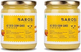 Barosi A2 Cow Ghee 34 Ounce, Produced from Grass Fed A2 Cow Milk, Aromatic and Pure, Hand crafted, Sustainable Glass Packaging