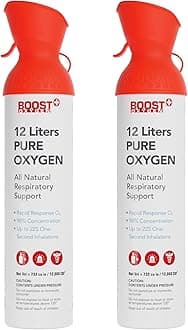 Boost Oxygen Extra-Large Rapid Response 12L Canister | Respiratory Support for Aerobic Recovery, Altitude, Performance & Health (2 Pack)