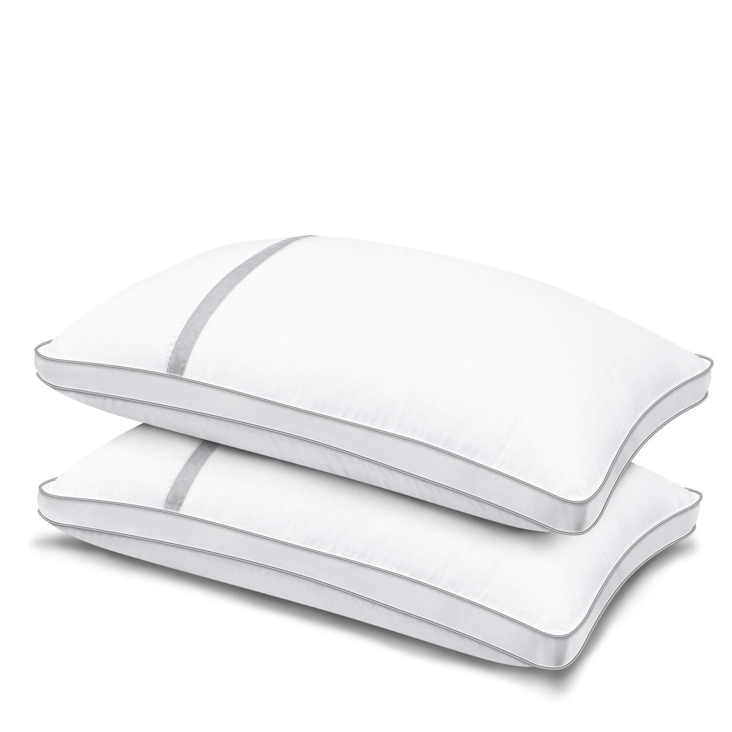 2 Pack Hotel Quality Pillows, Down Alternative, Supportive Filled Pillows for Neck/Back/Side Sleepers, Standard Size 42x70cm