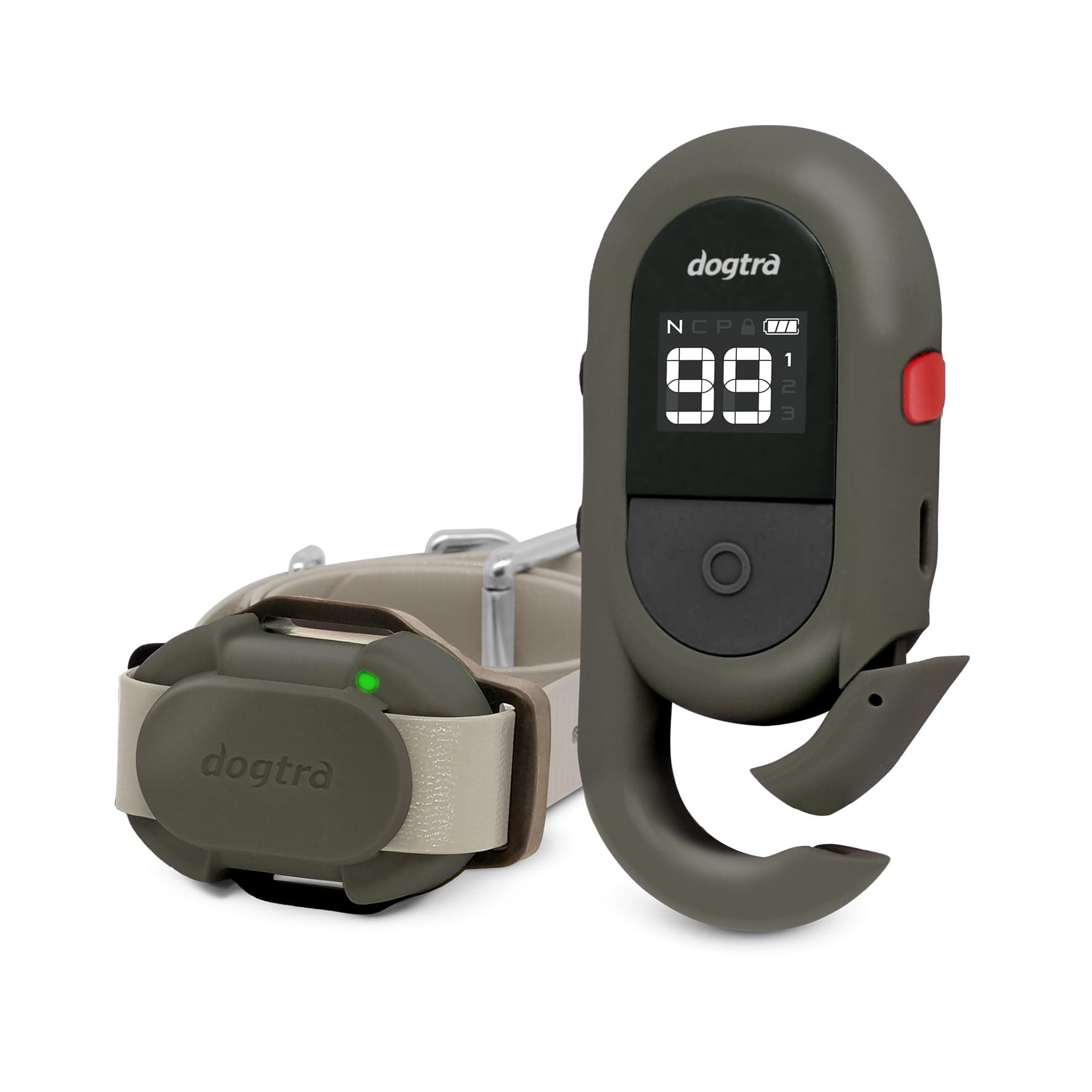 CUE Gen 2 Grey – Customizable E-Collar for Dogs Training Collar with Remote – Easy, Safe, Beginner-Friendly Design – 99 Levels, Vibration, Boost, Waterproof, Rechargeable, 400-Yard Range