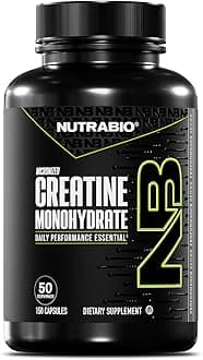 NutraBio Pure Micronized Creatine Monohydrate Capsules, Creatine Pills, Supports Bulk Muscle Energy, Recovery, and Strength - Keto Friendly, Kosher, Creatine Nutritional Supplement for Men and Women