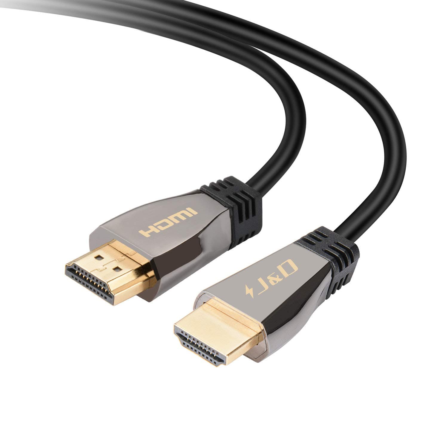 J&D 10K 8K HDMI 2.1 Cable, 2.1 Version HDMI Cable Adapter Support 8K@60Hz 4K@120Hz Dynamic HDR eARC Dolby with 48Gbps Bandwidth for PS5, Xbox Series X/S, RTX 3080/3090, 6.5 Feet