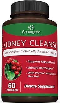 Premium Kidney Cleanse Supplement – Powerful Kidney Support Formula with Cranberry Extract Helps Support Healthy Kidneys & Urinary Tract Support– 60 Vegetarian Capsules