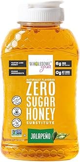Jalapeno Zero Sugar Honey Substitute (Keto) - Natural Sugar Free Honey Alternative With Monk Fruit & Allulose - 0 Net Carbs, Non-GMO, Gluten Free, No Aftertaste (11 oz)