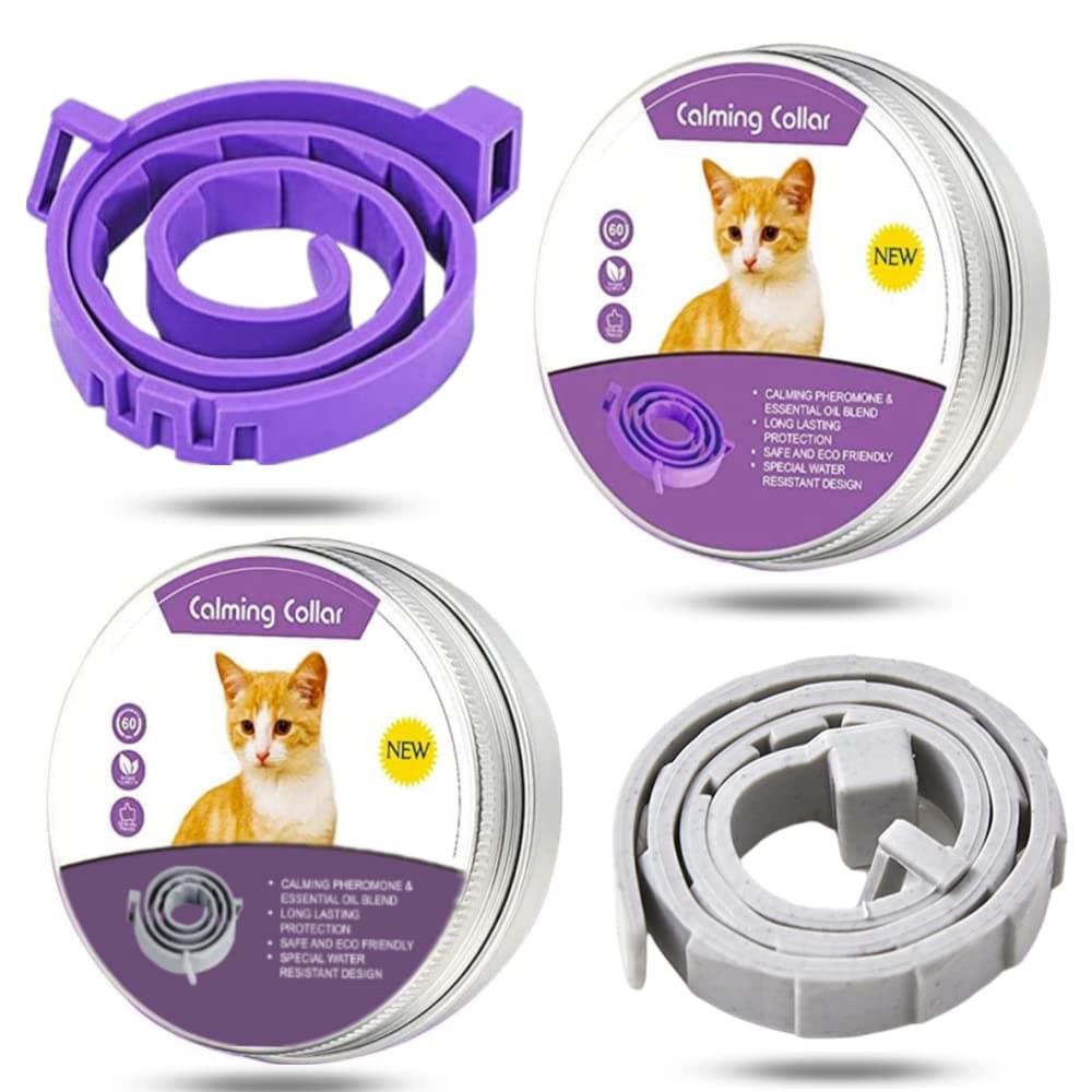 – Cat Calming Collar - 2Pcs Adjustable Calming Collars for Cats - 15 Inches Cat Collar for Natural Calm Cat's Treatment (38cm)