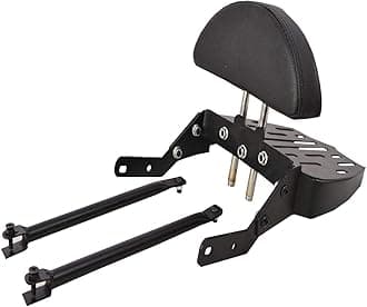 Adjustable Cushion Backrest with Luggage Carrier with Heavy Weight Load Support (RE Reborn Classic 350)
