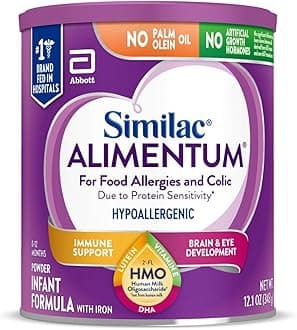 Similac Alimentum With 2'-FL HMO Hypoallergenic Infant Formula, for Food Allergies and Colic Due to Protein Sensitivity, Baby Formula Powder, 12.1-oz Can