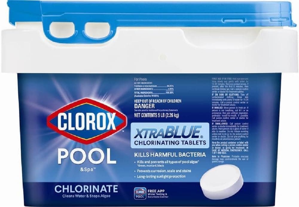 XtraBlue 3” Chlorinating Tablets, Individually Wrapped, Kills Bacteria & Stops Algae (5 LB)
