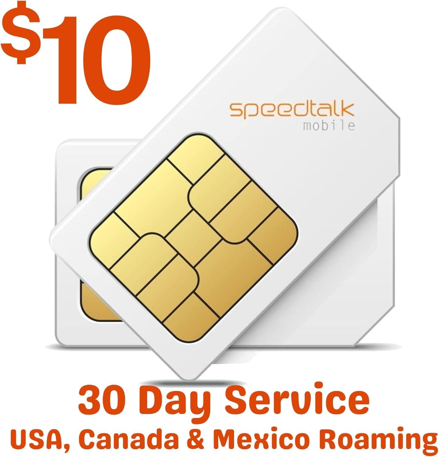 SpeedTalk Mobile $10 Tracker SIM Card Kit, Unlimited Data for 4G GPS Tracking Devices locators Pet Senior Kids Car | 3 in 1 Simcard Standard Micro Nano | No Contract 30 Days Service Plan US Coverage