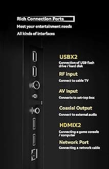 GTUOXIES 110 Inch UHD 4K Screen Smart TV, Portable LED Display, 110" Mobile Monitor, 16:9, WiFi, HDMI, USB, for Home Viewing, Monitoring & Surveillance, Board Rooms