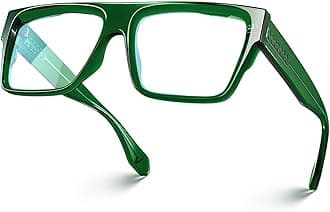 VISOONE Chunky Square Trendy Blue Light Blocking Glasses TR90 with Preppy Look for Women Men ALBA