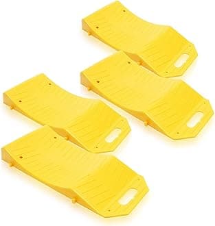ZONETECH Zone Tech Tire Saver Ramps - Premium Quality Highly Visible Travel Ramps for Flat Spot and Flat Tire Prevention