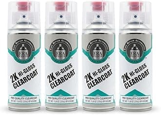 2K High Gloss Clear Coat Spray/Aerosol Can – Professional Quality & Finish - Easy to Use – Best Value (4 Spray Can)
