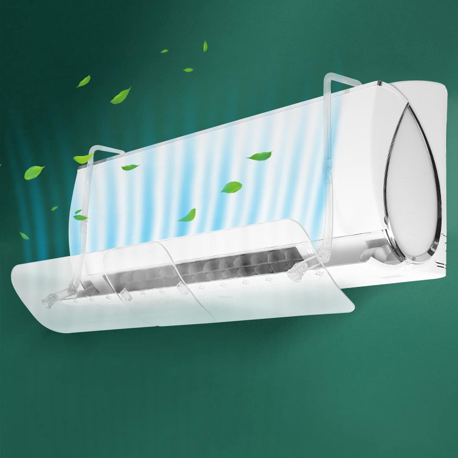 Necomi Split Air Conditioner Deflector, Air Conditioning Wind Shield, 56-102cm Adjustable Wall-Mounted Without Punching, Transparent