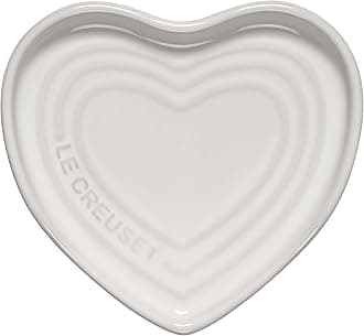 Le Creuset Stoneware Heart Shaped Spoon Rest, 5", White