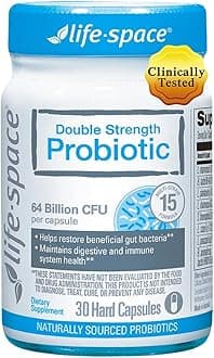 Double Strength Broad Spectrum Probiotic, 64 Billion CFU & 15 Diverse Strains, Redouble Formulated for Digestive Health & Immune Health, Probiotics for Women & Men - 30 Veg Capsules