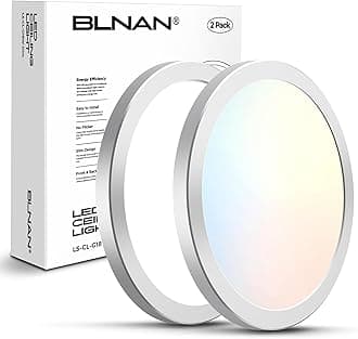 BLNAN LED Flush Mount Ceiling Light Fixture, Super Slim 9 Inch LED Ceiling Light, 3000K/4000K/5000K 3 Color Selectable Ceiling Lamp - Round Flat Light Fixture for Kitchen Bathroom Shower