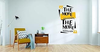 The More You Learn - The More You Earn - Office - Corporate - Business - Inspirational - Motivational - Quotes - Wall Sticker (Multi Colour, Vinyl - 65 cm X 110 cm)(Desg-04)