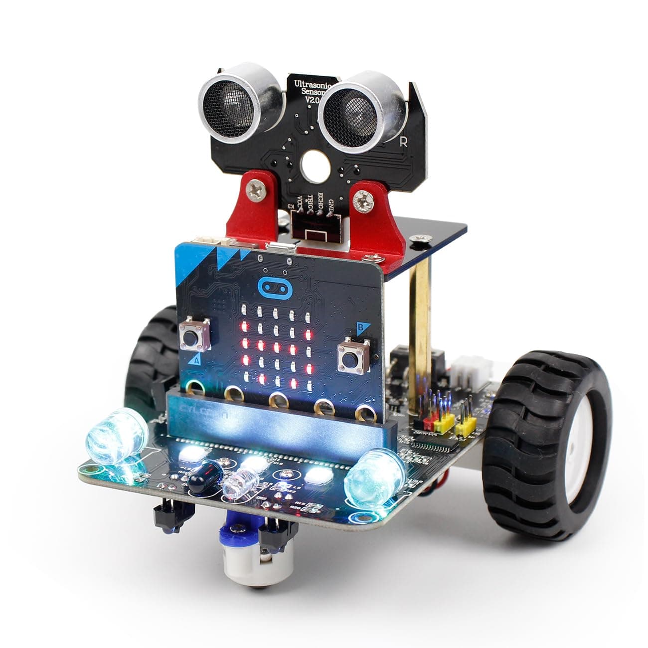 Robot Kit for Microbit STEM Education for Kids to Programmable BBC Micro:bit DIY Toy Car with Tutorial Electronic Science for 8+ (Without Micro bit)