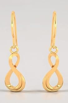 P.C. Chandra Jewellers 22KT (916) Yellow Gold Beautiful Hanging Earrings For Women With An Infinite Pattern - 0.8 Grams