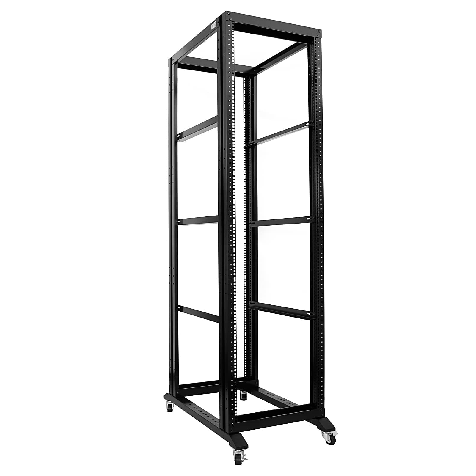 RAISING ELECTRONICS 42U 4 Post Open Frame 19inch Server/Audio Steel Rack 31inch Deep Aluminum UL Certified