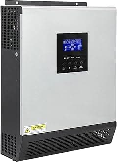 AALGO 3KVA/5KVA Pure Sine Wave Hybrid Solar Inverter, 105VDC PV Input, 220VAC, 24/48VDC, PWM 50A Solar Controller, Auto Restart, Overload Protection, 2400W-24V