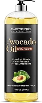 Avocado Oil - 100% Pure & Natural - Premium Grade, Cold-Pressed, Hexane-Free Carrier Oil for Skin, Hair and Body - Moisturizing Skin, Hair and Scalp - 16 Fl Oz
