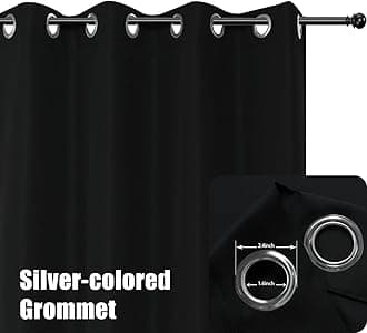 Bonzer Outdoor Curtains for Patio Water Resistant Heavy Privacy Sunlight Opaque Blocking Grommets Outdoor Curtains for Porch Pergola Gazebo 1 Panel 54 x 84 inch, Black