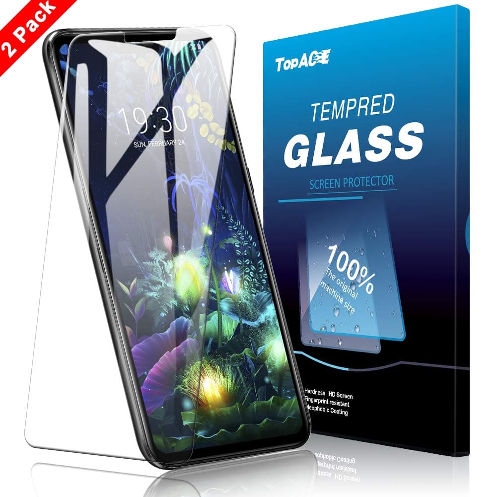 LG V50 ThinQ Screen Protector, TopACE LG V50 ThinQ Tempered Glass 9H Hardness [Case Friendly][Anti-Scratch][Bubble Free] Compatible for LG V50 ThinQ (Clear)