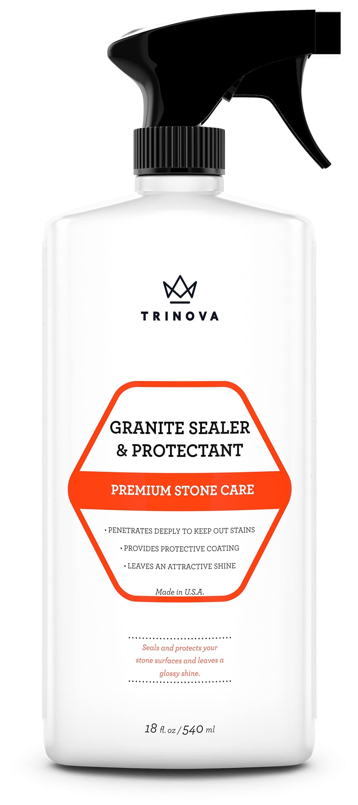 Granite Sealer & Protector - Best Stone Surface Protectant - Easy Maintenance for Clean Countertops, Tile & Floors - No Streaks, Haze or Water Spots - 18 OZ