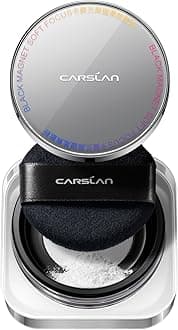 CARSLAN 2.0 Black Magnet Soft Focus Make Up Powder, Waterproof Loose Setting Powder, 24H Longlasting, Oil Control, Talc-Free Face Powder, 03 Translucent For Sensitive Skin, 0.28Oz