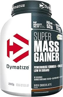 Super Mass Gainer Rich Chocolate 2943g - Weight-Gainer Powder + Carbohydrates, BCAAs and Casein