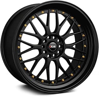XXR 521 17x7 5-100/5-4.5 +38 Black/Gold Rivets