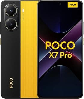 Xiaomi POCO X7 Pro smartphone, 8+256GB, yellow, 50MP main camera with OIS, 6000mAh (typ) battery with 90W HyperCharge, IP68, AI features (no charger included), 2 year Warranty