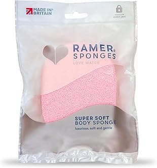 Ramer Shower Sponge - Super Soft Body Sponge Small (Pink)