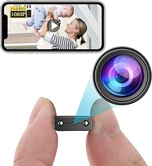 - Smallest Wireless WiFi Camera,Spy Camera,HD1080P Hidden Camera For Inside Home,Mini HDVdeo Camera,Nanny Cam Baby Monitor with Night Vision,Motion Detection,Cloud Storage for Security with iOS Android