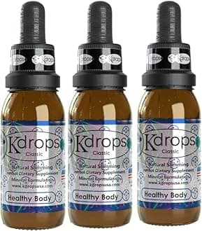 Potent Fat Burner Drops - 3-Month Supply (Pack of 3) - Natural Weight Loss, gotas para bajar de peso, KDROPS