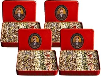 Hafiz Mustafa 1864 Istanbul, Turkish Delight, Dessert Snacks, Pistachio, Hazelnut, Walnut, Fig, Orange, Pomegranate, Kiwi, Honey, Milk - Turkish Sweets Tray Gift Ideas for Birthday, Christmas