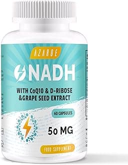 NADH 50mg Maximum Strength NADH - Energy Booster, NAD+ Supplement, Active Form of Vitamin B3, 2 Months Supply, 60 Count (Pack of 1)