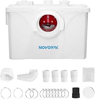 700W Macerator Pump, Macerating Toilet System Pump, Sink Pump for Basement Upflush System Kitchen, Sink, Shower, Bathtub, Laundry Waste Water Disposal (700W)