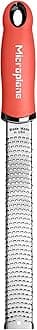 Microplane Zester Grater in Coral for Citrus Fruits, Hard Cheese, Ginger, Chocolate and Nutmeg with Fine Stainless Steel Blade - Made in USA